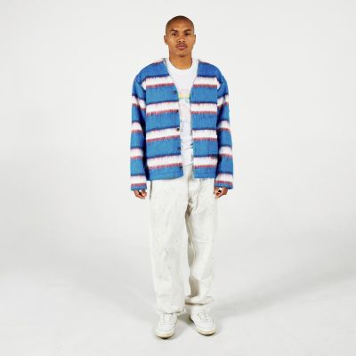 Pleasures Stack Cardigan Blue - Blå - Hettegenser