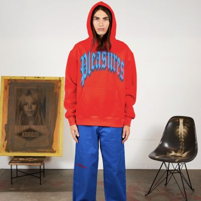 Pleasures Twitch Hoodie Burnt Orange - Oransje - Hettegenser