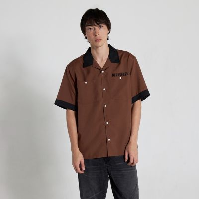 Pleasures Daisy Bowling Button Down Brown - Brun - Skjorte