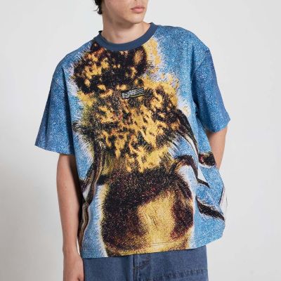 Pleasures Honeybee Heavyweight Tee - Blå - Kortermet T-skjorte