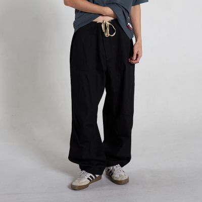 Pleasures Wander Wide Leg Pants Black - Svart - Bukser