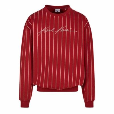 Karl Kani Autograph Pinstripe Sweat Os Crewneck - rød - Hettegenser