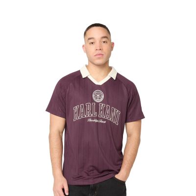 Karl Kani Heritage Emblem Shadow Pinstripe Soccer Red - rød - Jersey Karl Kani Heritage Emblem Shadow Pinstripe Soccer Red - rød - Jersey