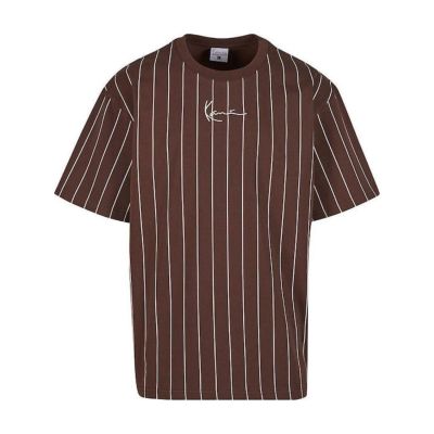 Karl Kani Small Signature Essential Pinstripe Tee Brown - Brun - Kortermet T-skjorte Karl Kani Small Signature Essential Pinstripe Tee Brown - Brun - Kortermet T-skjorte
