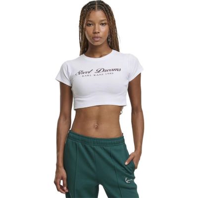 Karl Kani Slogan Cropped Tee White - Hvit - Kortermet T-skjorte Karl Kani Slogan Cropped Tee White - Hvit - Kortermet T-skjorte