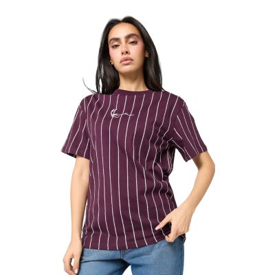 Karl Kani Small Signature Essential Pinstripe OS Tee Red - rød - Kortermet T-skjorte Karl Kani Small Signature Essential Pinstripe OS Tee Red - rød - Kortermet T-skjorte