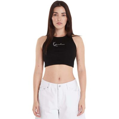 Karl Kani Small Signature Essential Racer Rib Top Black - Svart - T skjorte Karl Kani Small Signature Essential Racer Rib Top Black - Svart - T skjorte