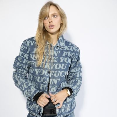 Rip N Dip Fuckin Fuck Denim Jacket - Blå - Jakke