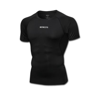 The Streets Shortsleeve Compression Top Black - Svart - Kortermet T-skjorte The Streets Shortsleeve Compression Top Black - Svart - Kortermet T-skjorte