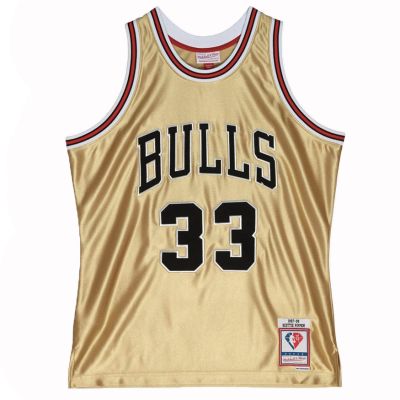 Mitchell & Ness Chicago Bulls Scottie Pippen 75th Gold Swingman Jersey - Flerfarget - Jersey