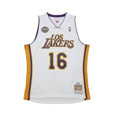 Mitchell & Ness NBA LA Lakers 2008 Paul Gasol White Jersey - Hvit - Jersey