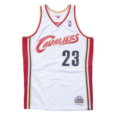 Mitchell & Ness NBA Cleveland Cavaliers Lebron James White Swingman Jersey - Hvit - Jersey
