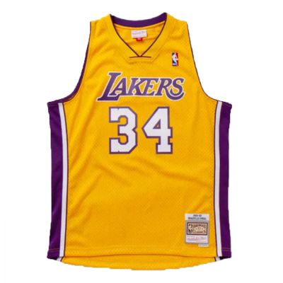 Mitchell & Ness Los Angeles Lakers Shaquille O'neal Swingman Jersey - Gul - Jersey