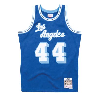 Mitchell & Ness NBA LA Lakers Jerry West 1960 Swingman Road Jersey - Blå - Jersey