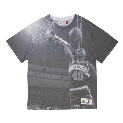 Mitchell & Ness Shawn Kemp Above The Rim Sublimated S/S Tee - Grå - Kortermet T-skjorte