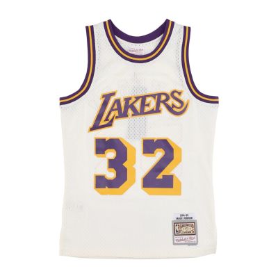 Mitchell & Ness NBA La Lakers Magic Johnson Off White Team Color Swingman Jersey - Hvit - Jersey