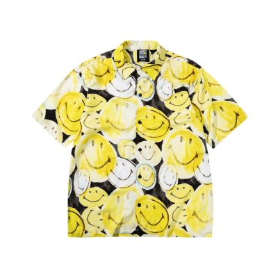 MARKET Smiley All The Time SS Woven Shirt Yellow/Black - Gul - Kortermet T-skjorte MARKET Smiley All The Time SS Woven Shirt Yellow/Black - Gul - Kortermet T-skjorte