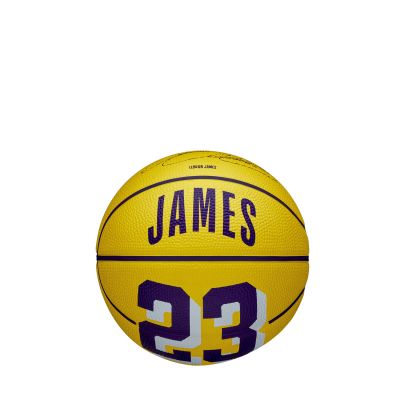 Wilson NBA Player Icon Mini Basketball LeBron New Size 3 Yellow - Gul - Ball